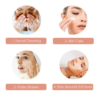 Reusable Silicone Wrinkle Removal Sticker Facial Lifting Strips Set Forehead Neck Line Remover Eye Patches Anti Aging Skin Pads